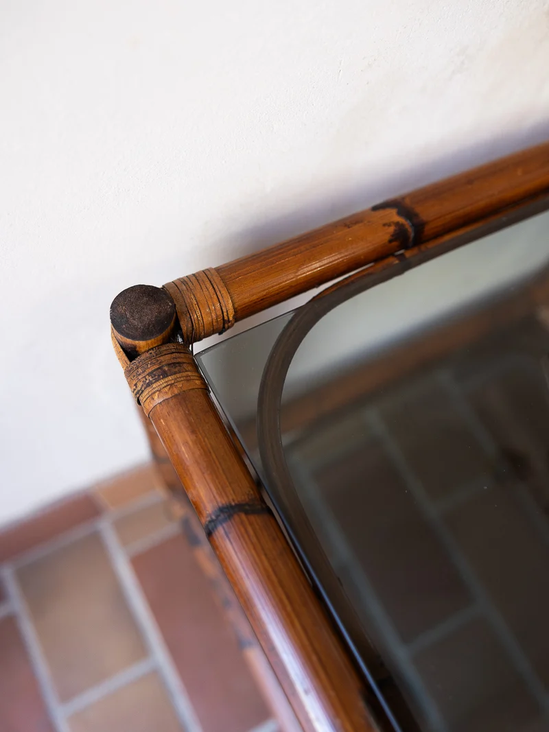 Odile, la paire de tables de chevets en rotin N°1540