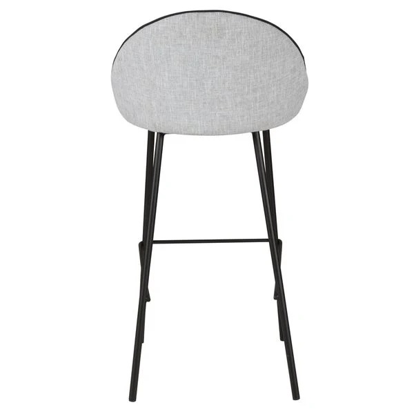 Chaise de bar tissu gris clair