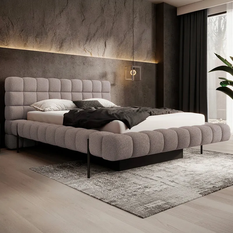 Lit coffre 180x200 sommier inclus Ezio Gris