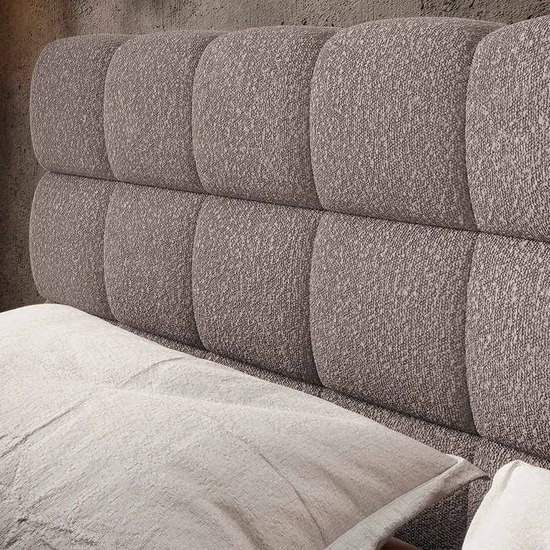 Lit coffre 160x200 sommier inclus Ezio Gris