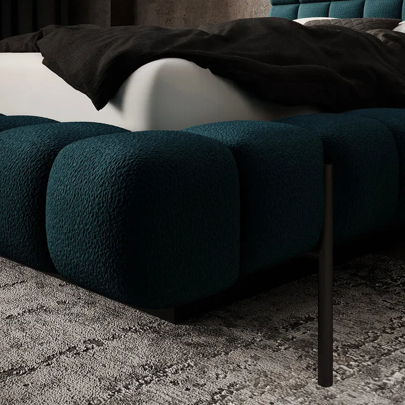 Lit coffre 160x200 sommier inclus Ezio Bleu