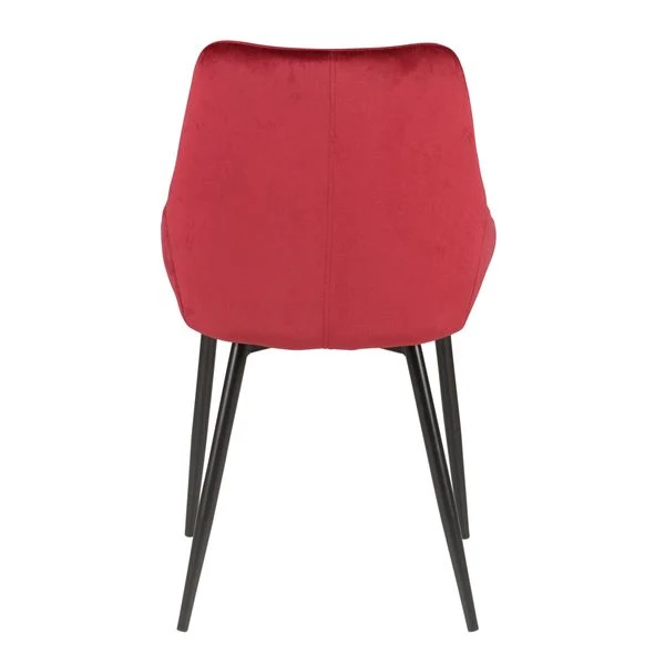Chaise en velours rouge