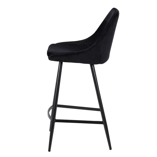 Chaise snack en velours noir