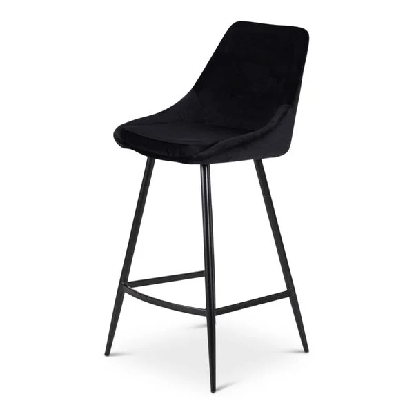 Chaise snack en velours noir
