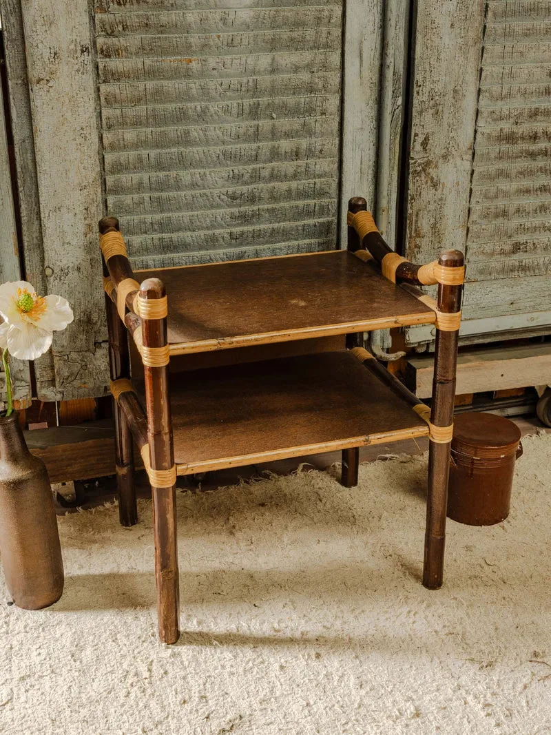 Odile, la table de chevet en rotin N°1528