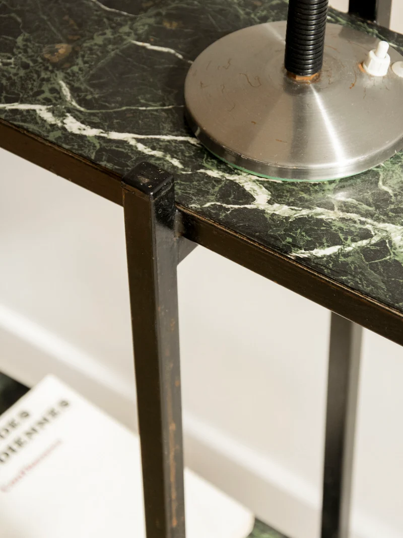 Hanna, la table console en placage marbre N°1522