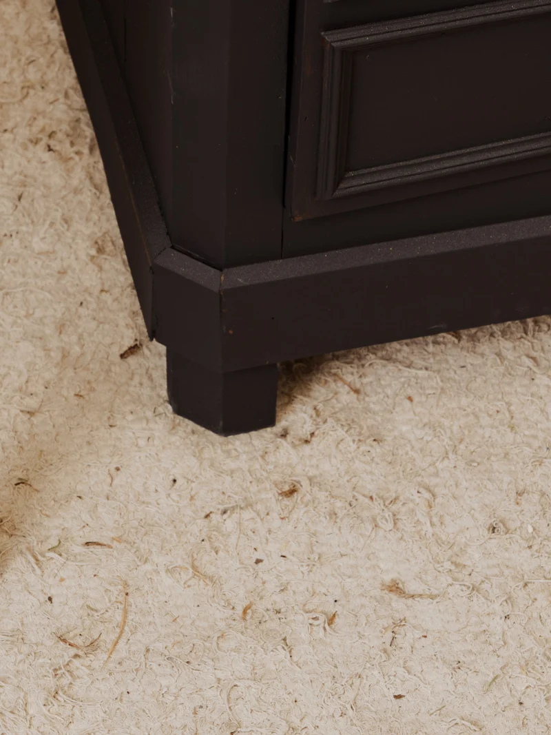Valery, le semainier en bois noir et marbre gris N°134