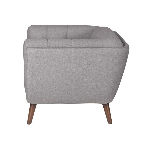 Fauteuil en tissu gris foncé BERYL