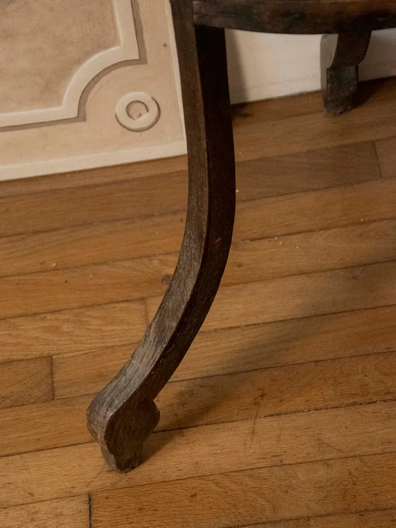 Alfred, le guéridon ancien en bois brut N°1433