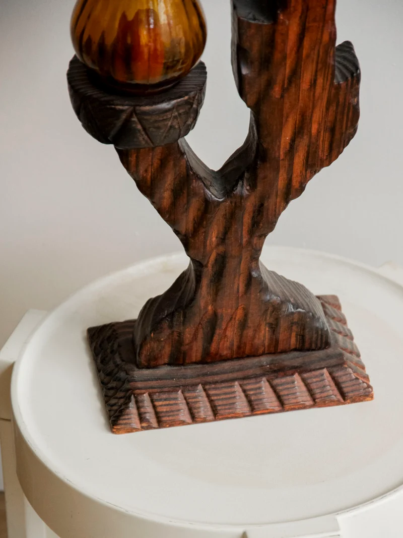 Ulysse, le bougeoir au bois sculpté N°113