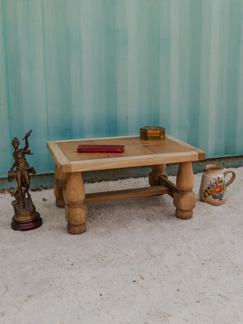 Francine, la table d'appoint en chêne et céramique N°1473