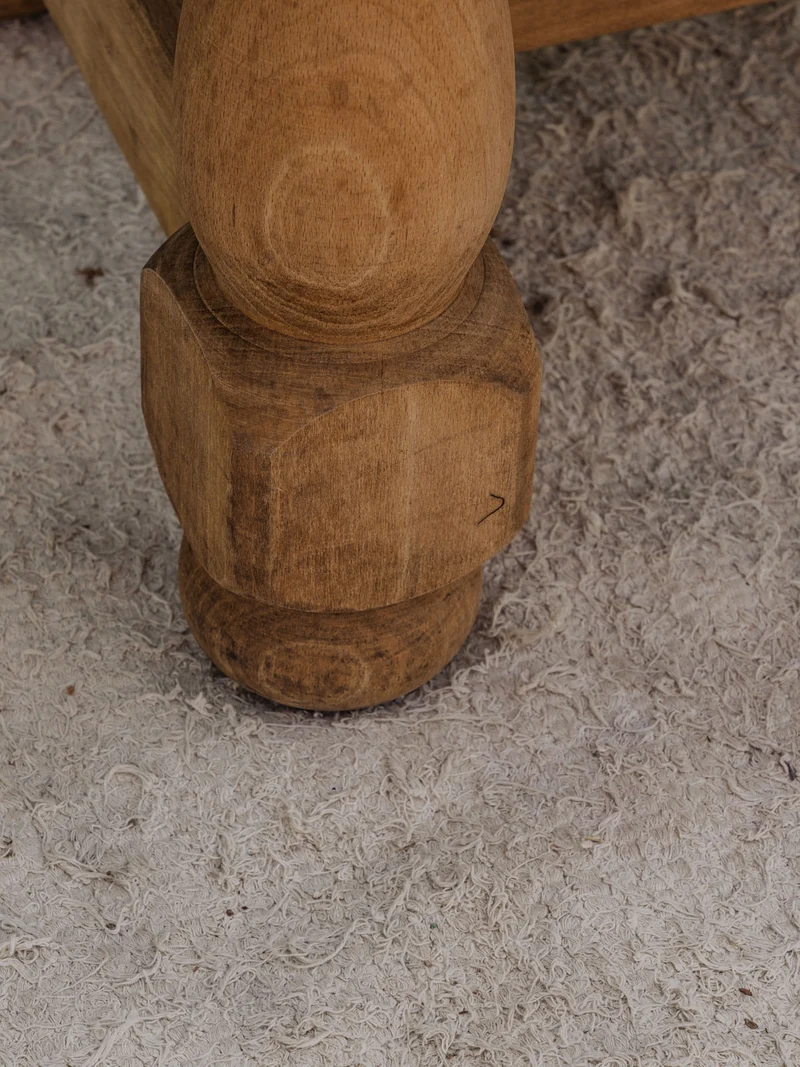 Francine, la table d'appoint en chêne et céramique N°1473