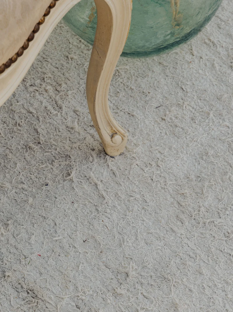 Ernest, le fauteuil en bois et tissu beige N°1532