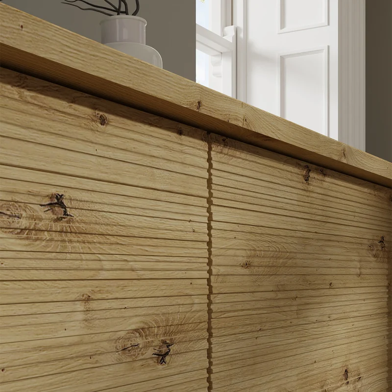 Meuble TV 4 portes 180 cm Rani Bois
