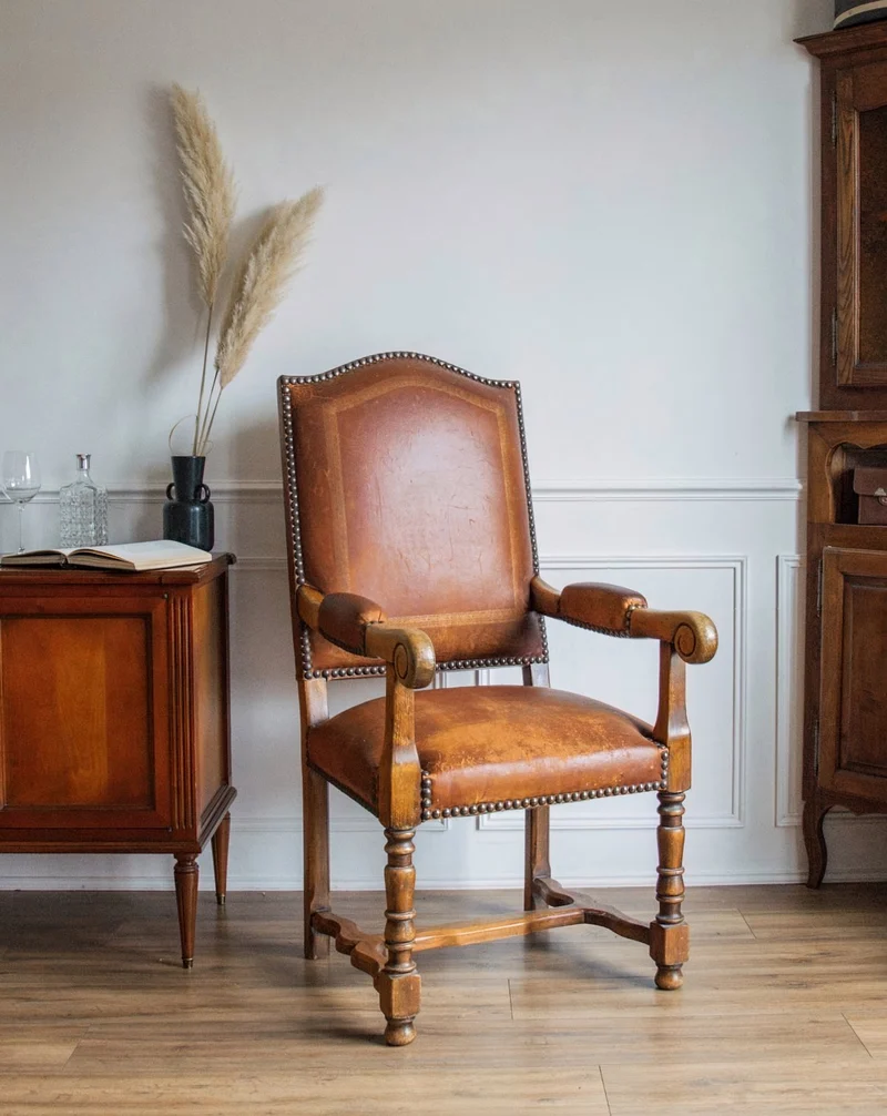 Ernest, le fauteuil en cuir N°582