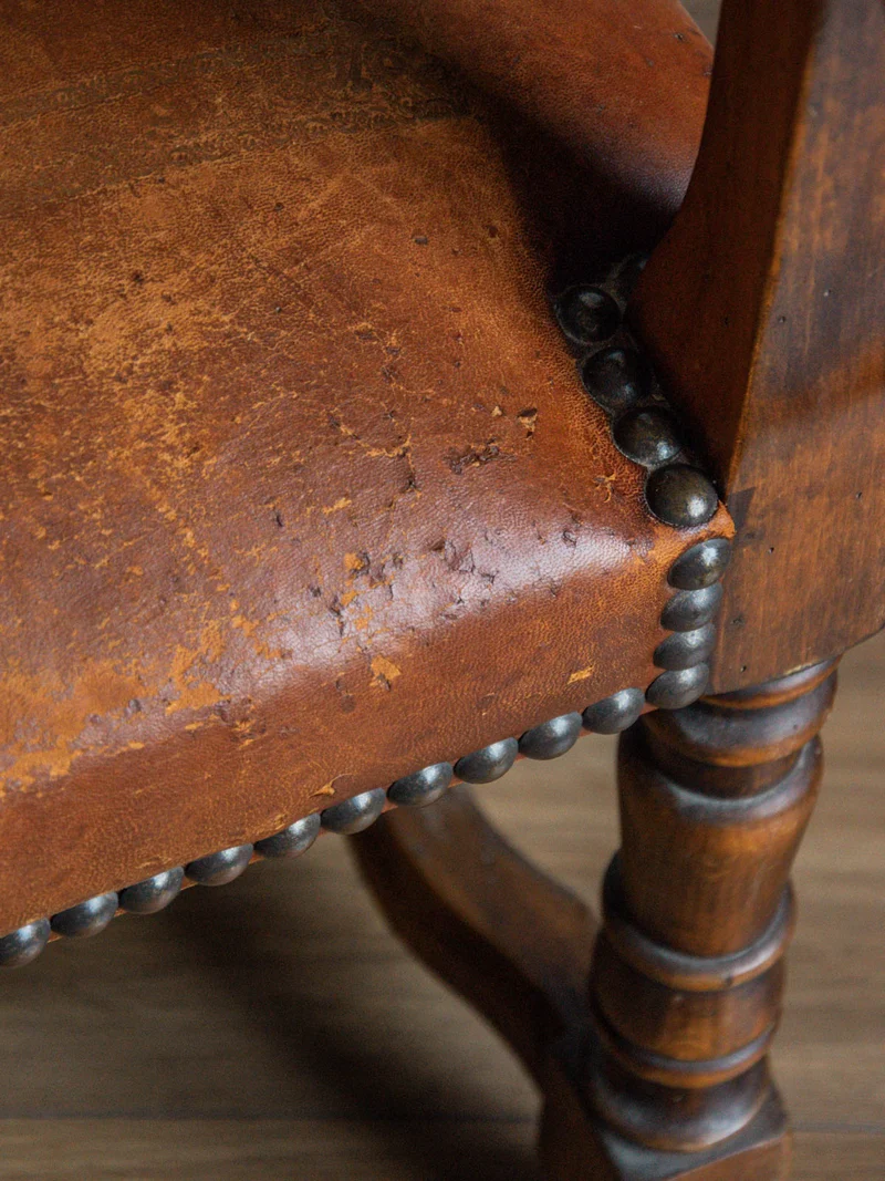 Ernest, le fauteuil en cuir N°582
