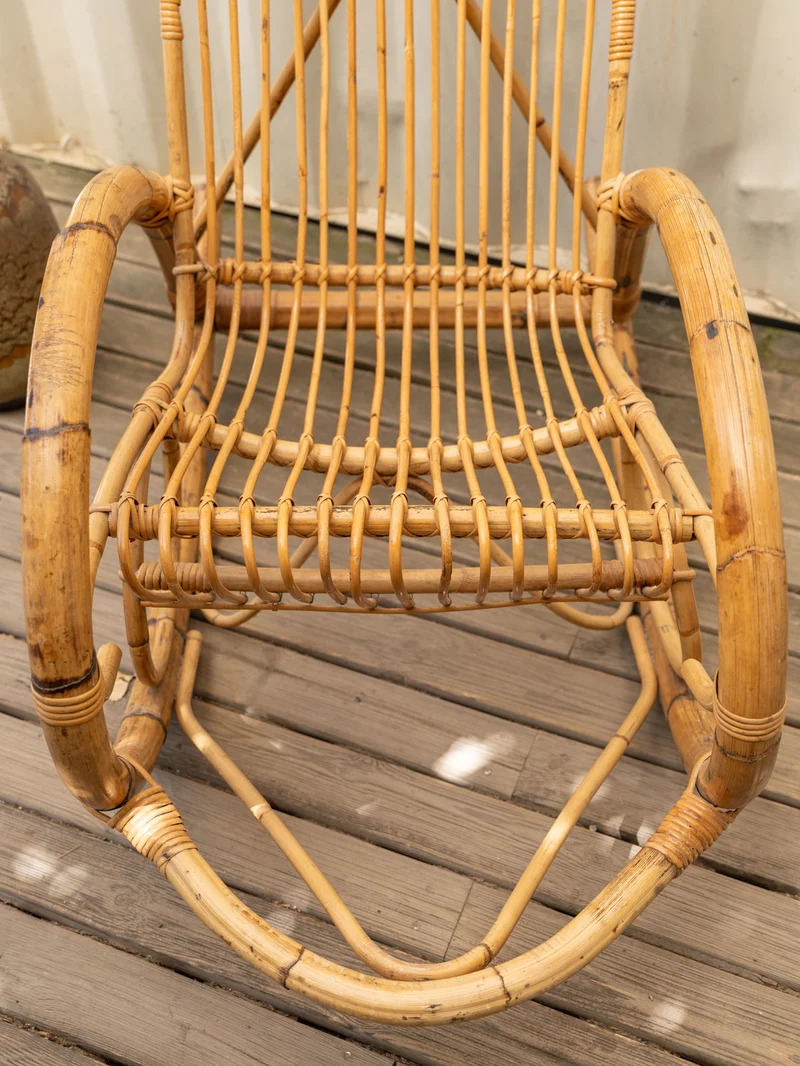 Alibert, le rocking-chair en rotin N°97