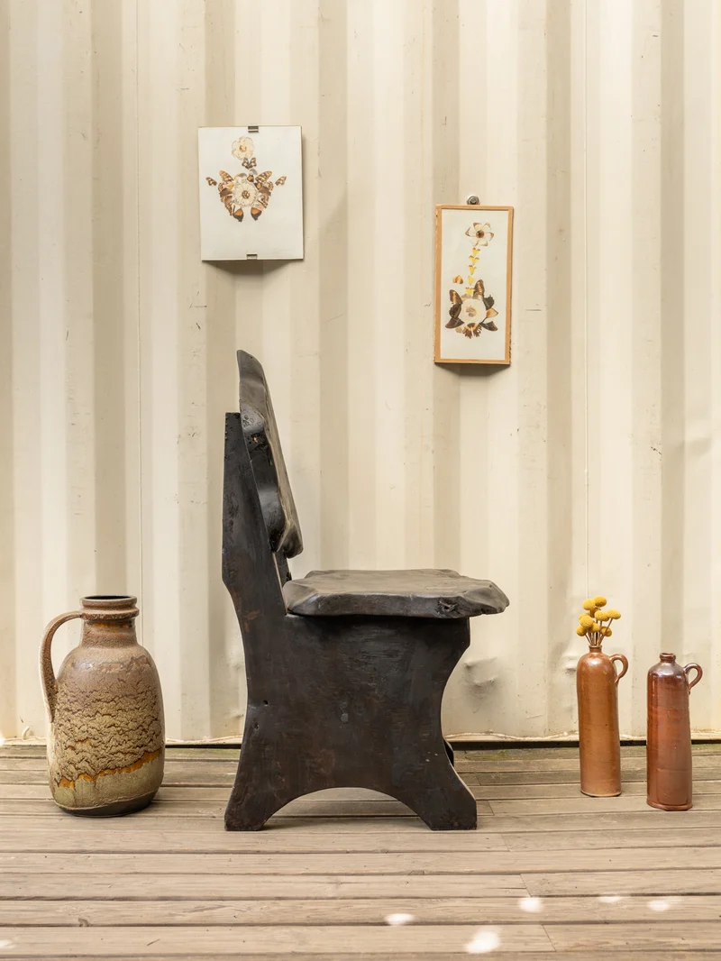 Claude, la chaise en bois noir N°1518
