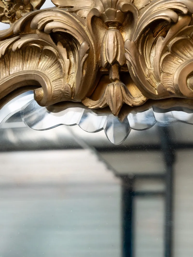 Georges, le grand miroir ancien sculpté style Louis XV N°1382