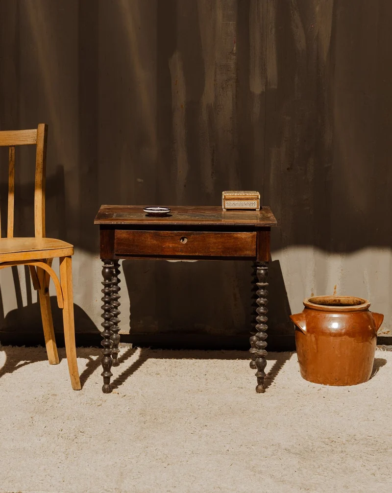 Odile, la table de chevet en bois N°1515
