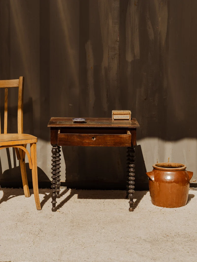 Odile, la table de chevet en bois N°1515