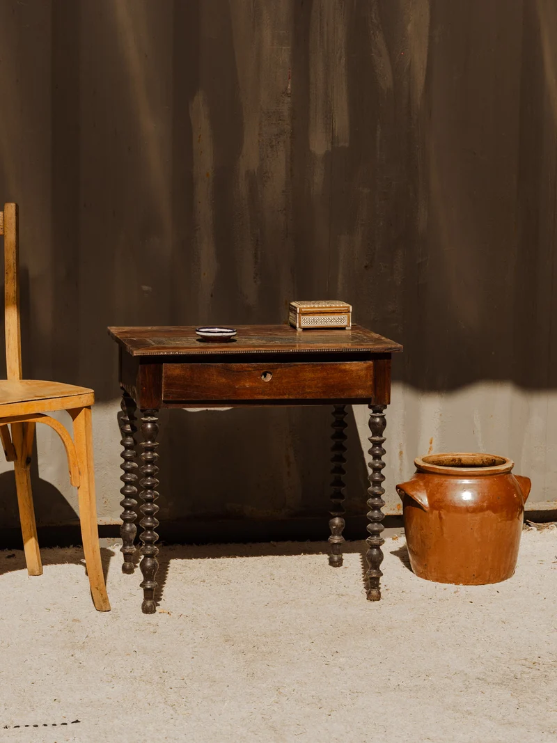 Odile, la table de chevet en bois N°1515
