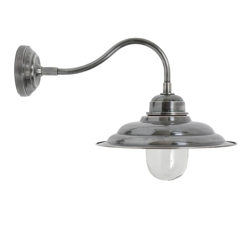 Casa Padrino Jugendstil Hofleuchte 35 x 50 x H. 35 cm - Silber - Nostalgische Wetterfeste Außenleuchte