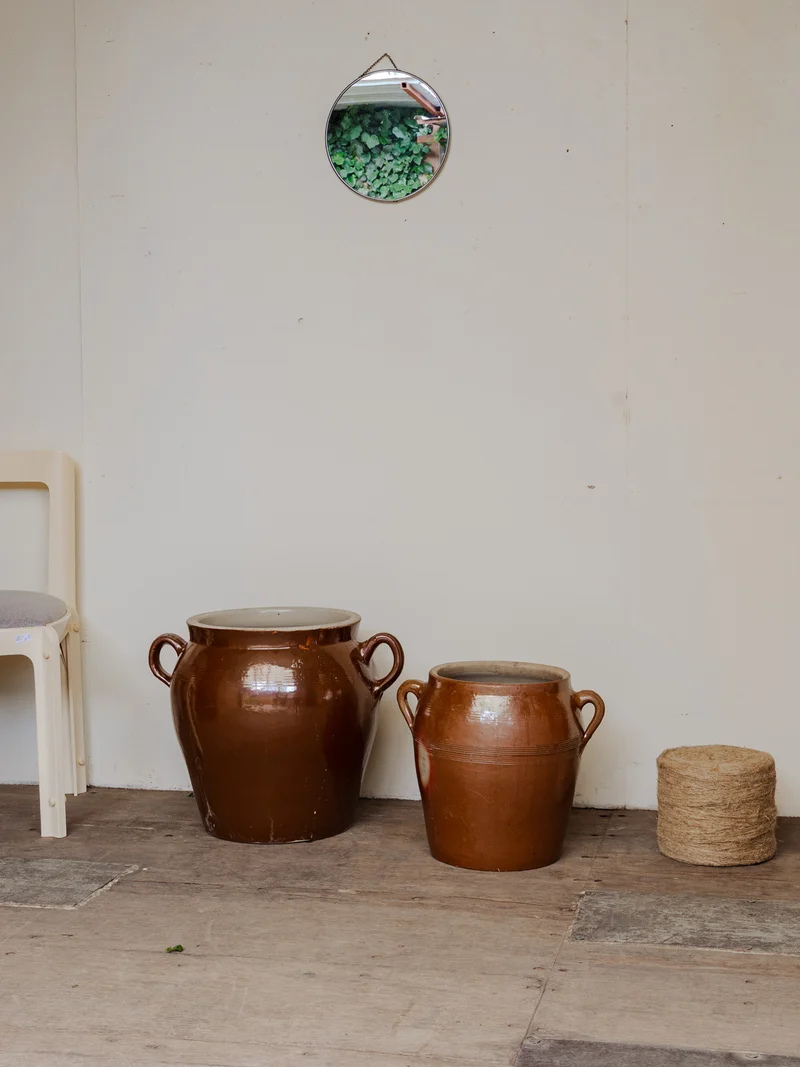 Alix, le lot de 2 pots en céramique marron N°1017