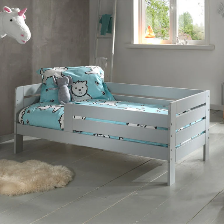 Lit 70x140 sommier inclus Vipack Ted - Gris