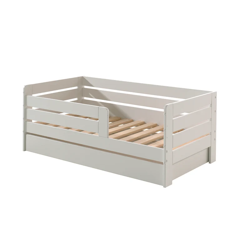 Lit 70x140 sommier et tiroir inclus Vipack Ted - Blanc