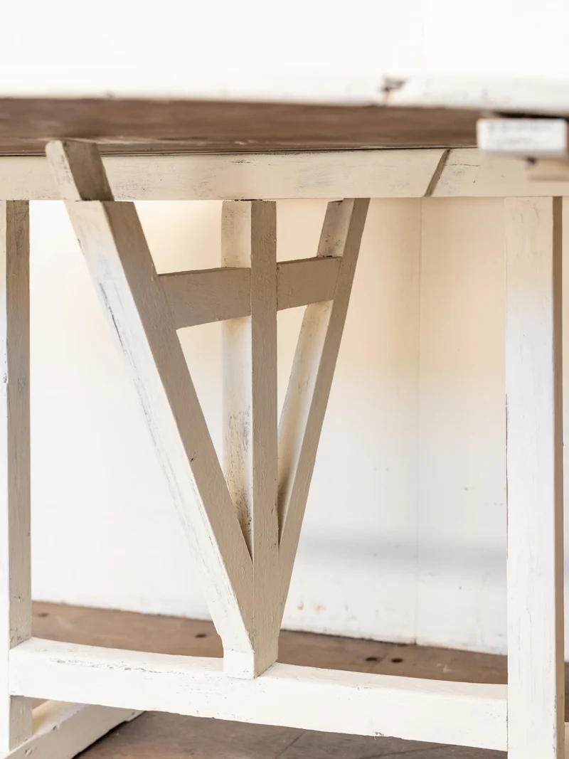 Romy, la table de vigneron en bois blanc N°1474