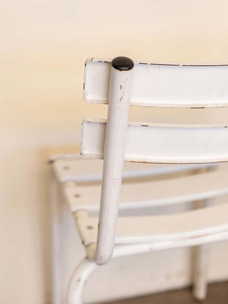 Alma, le lot de 4 chaises en métal blanc N°1832