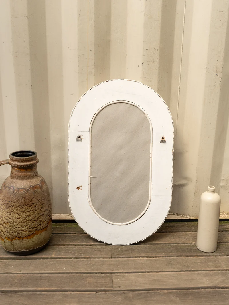 Georges, le miroir en rotin blanc N°1383