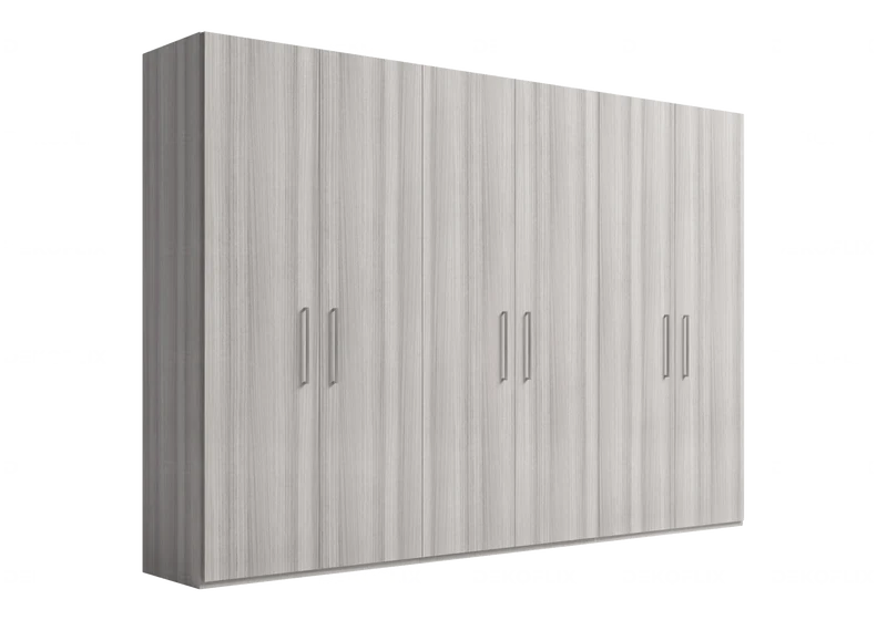 Armoire dressing 2 à 6 portes gris laquée - Mia