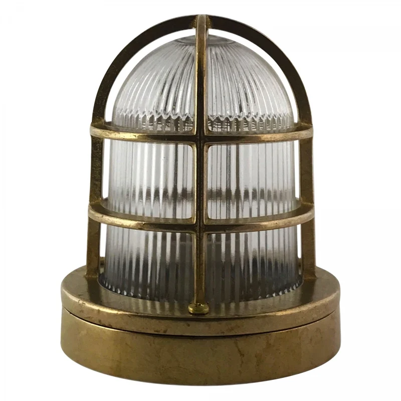 Casa Padrino Jugendstil Schiffslampe 14 x H. 18 cm - Bronze - Nostalgische Wetterfeste Außenleuchte
