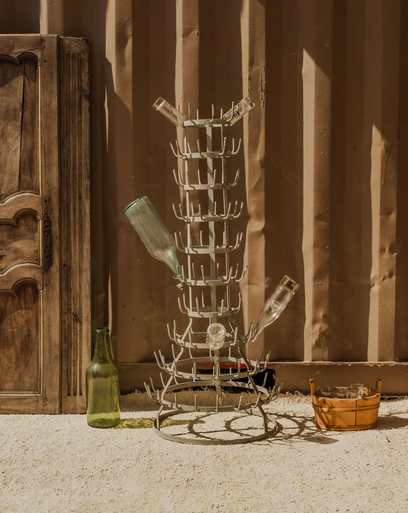 Alix, le porte-bouteilles en métal gris N°1127