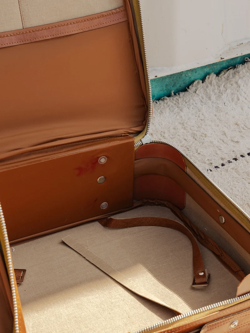 Lucienne, l'ensemble de valises en cuir marron N°322