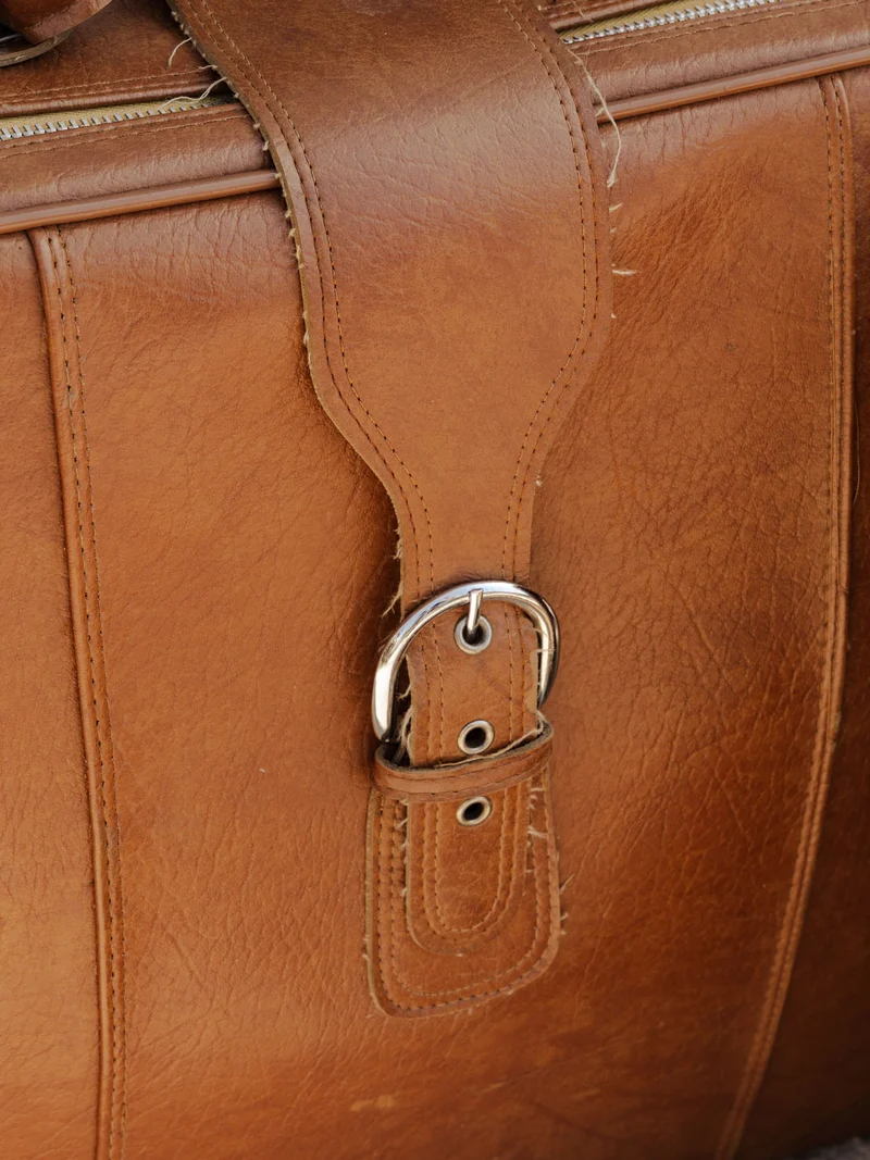 Lucienne, l'ensemble de valises en cuir marron N°322