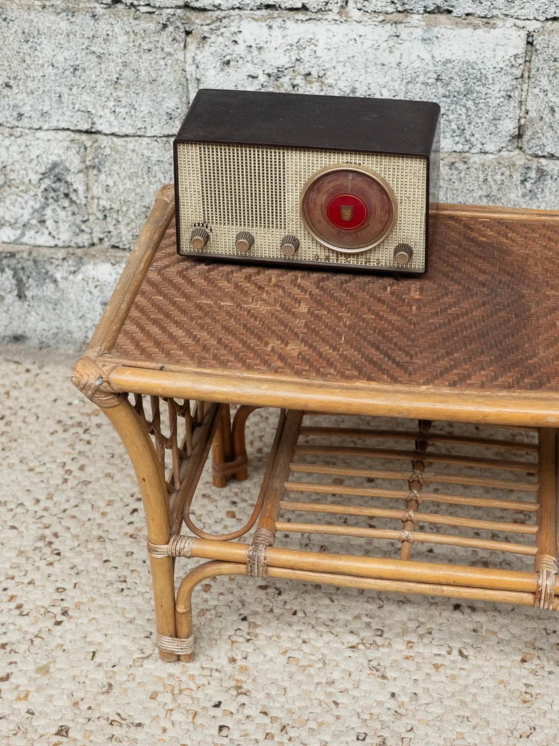 Léonie, la table basse en rotin N°1116