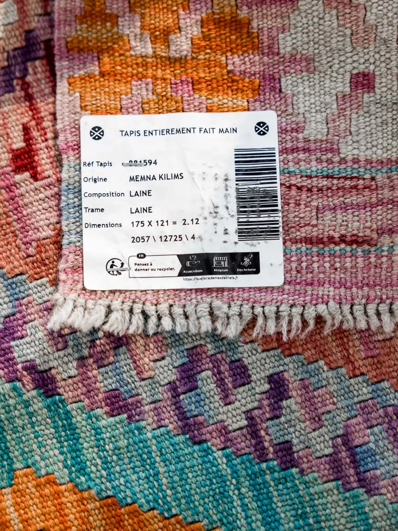 Eddy, le tapis kilim N°365