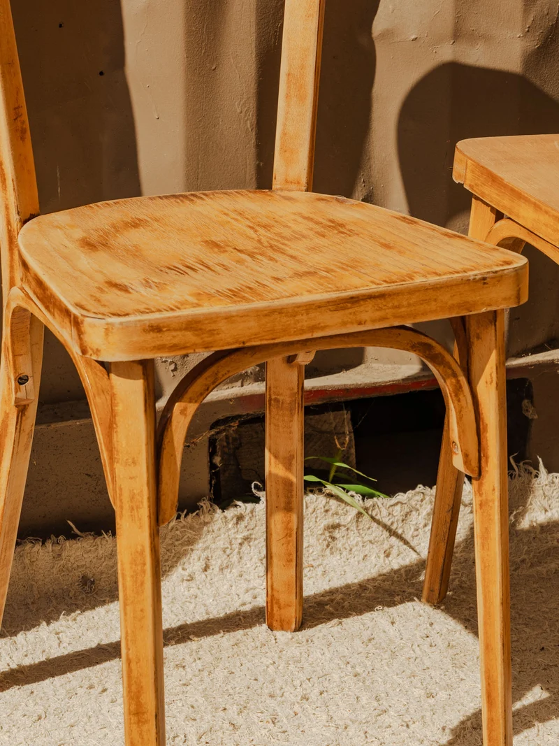 Claude, la paire de chaises en bois N°1492