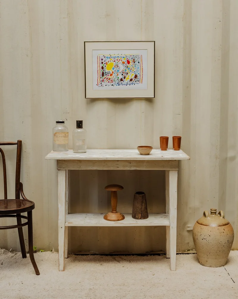 Francine, la console en bois beige N°1057