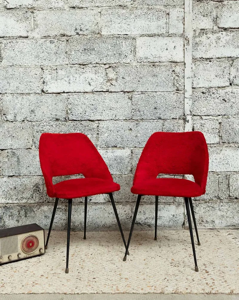 Alma, la paire de chaises rouge flamboyante N°1821
