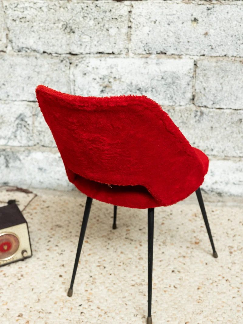 Alma, la paire de chaises rouge flamboyante N°1821