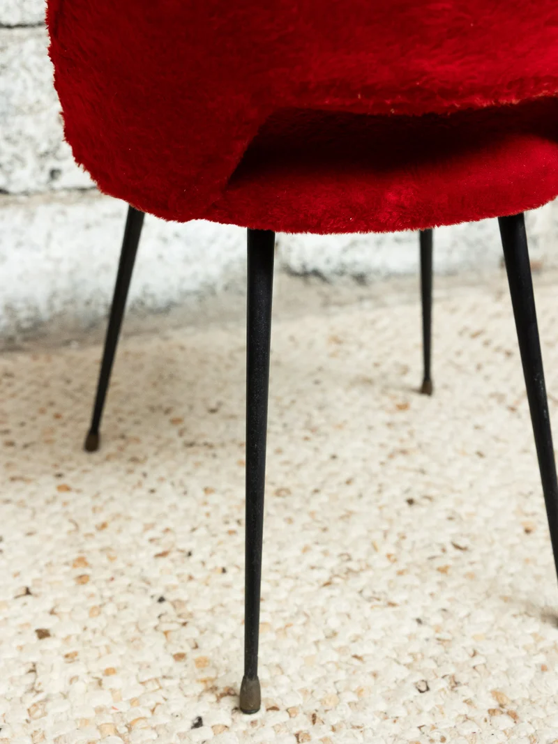 Alma, la paire de chaises rouge flamboyante N°1821