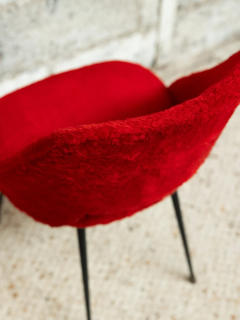 Alma, la paire de chaises rouge flamboyante N°1821