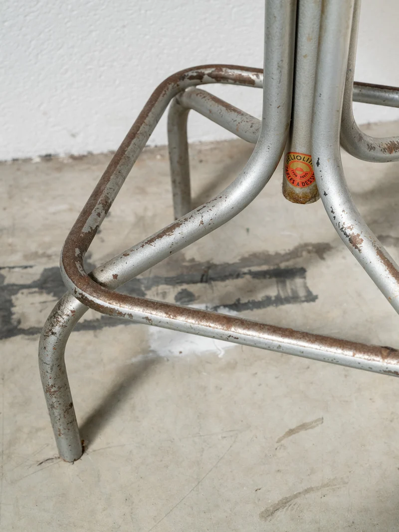 Axel, le tabouret d'atelier en métal et bois N°729