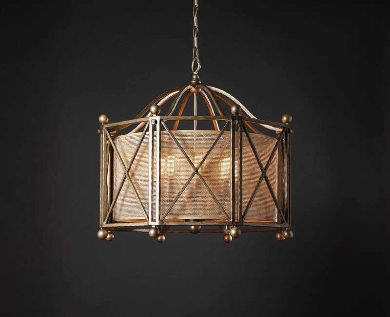 Casa Padrino Luxus Hängeleuchte Laterne Bronze Ø 80 x H. 58 cm - Handgefertigte Laterne aus Edelstahl in achteckiger Form - Luxus Kollektion - Edel & Prunkvoll
