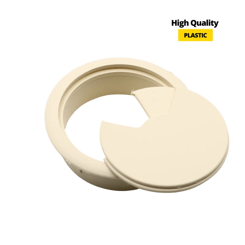 Passe-câble en plastique 60mm - Vanille