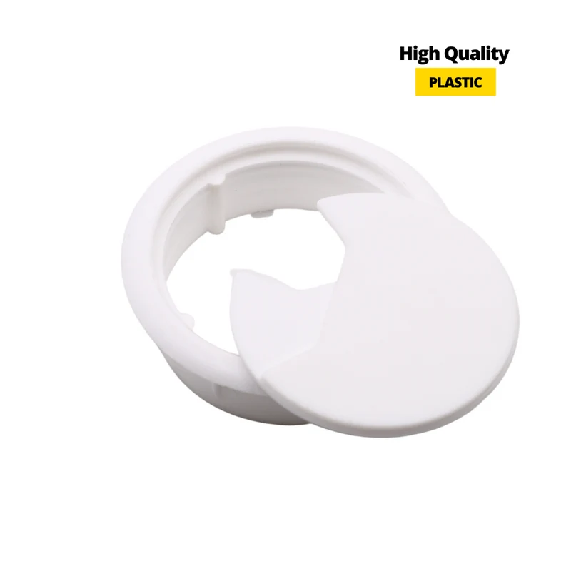 Passe-câble en plastique 60mm - Blanc